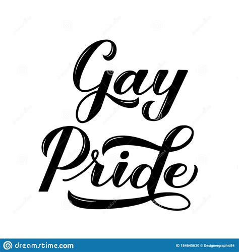 gay pride calligraphy hand lettering isolated on white pride day month parade concept lgbt
