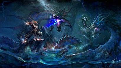 Dragon Wallpapers Fantasy Magic Ocean Dark Electric