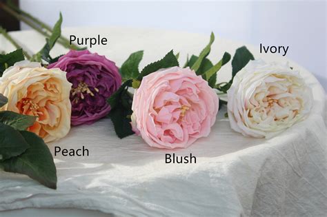 Real Touch Artificial Austin Cabbage Roses Garden Roses Etsy Australia