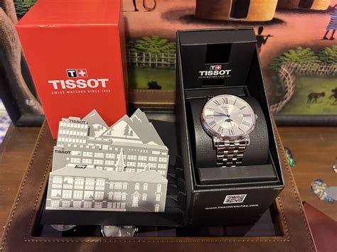Tissot Mens Carson Premium Gent Moonphase Watch T1224231103300 Ebay