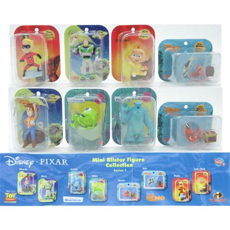 Set 8 Mini Figures Disney Pixar Mini Blisters Nemo Toy Story