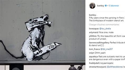 Banksy Revendique Ses Oeuvres à Paris Berceau De Lart Du Pochoir