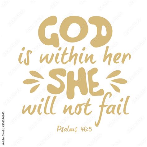 God Is Within Her She Will Not Fail Svg Stock Vector Adobe Stock
