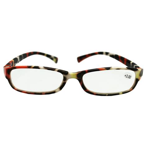 narrow lenses cheetah spot frame reading glasses 3 00