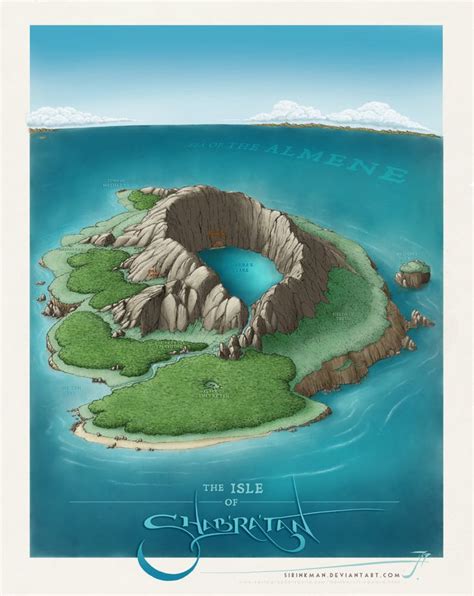 The Isle Of Shab Ra Tan Fantasy Landscape Fantasy World Map Fantasy Map