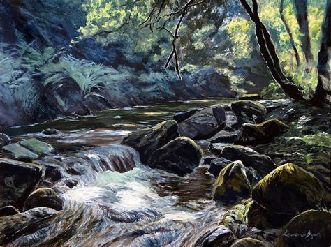 River Taw Sticklepath Painting By Lawrence Dyer Fine Art America