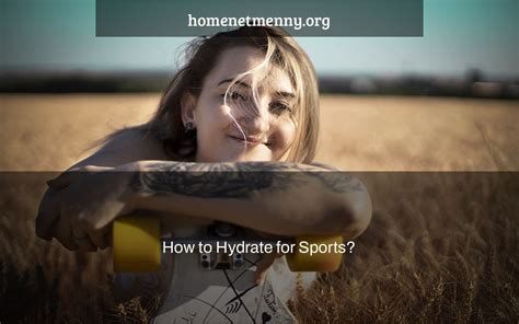 How To Hydrate For Sports