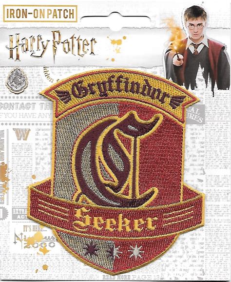 Harry Potter House Of Gryffindor Seeker Logo Embroidered Patch New