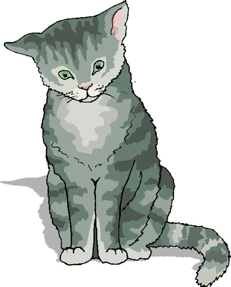 Funny Grey Cat Standing Free Animal Clipart Free
