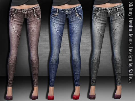 The Sims Resource Slim Fit Jeans By Saliwa • Sims 4 Downloads