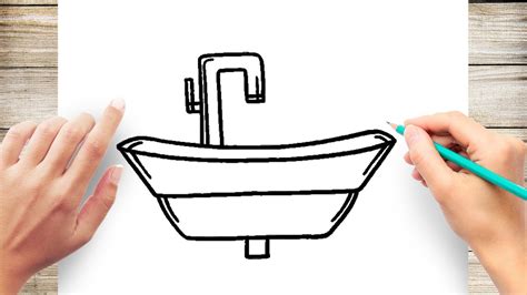 How To Draw Bathroom Sink Step By Step Youtube