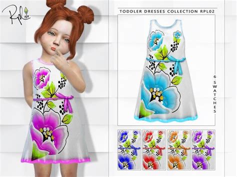 Ts4 Toddler Dresses Collection Rpl02 Toddler Dress Dress