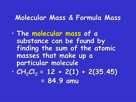 Ppt Molar Mass Empirical Molecular Formulas Powerpoint