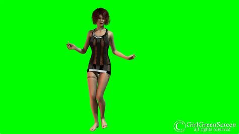 Sexy Girl In Hot Mini Dress Dances Green Screen Youtube