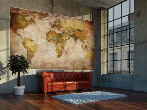 Vintage World Map Wall Mural