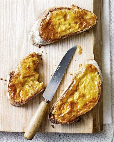 Welsh rarebit, a traditional british dish consisting of toasted bread topped with a savory cheddar cheese sauce that typically includes such ingredients as beer or ale, worcestershire sauce, cayenne. Healthier Welsh rarebit recipe | delicious. magazine
