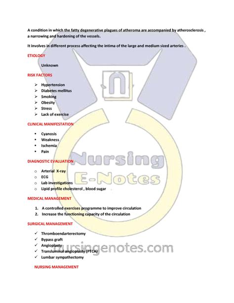 Medical Surgical Nursing Notes Nursing