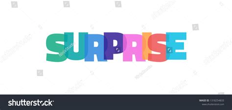 Surprise Word Concept Surprise On White Stock Vector Royalty Free
