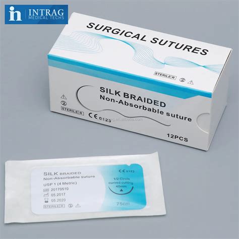 Non Absorbable Surgical Silk Suture Buy Silk Sutureblack Braided
