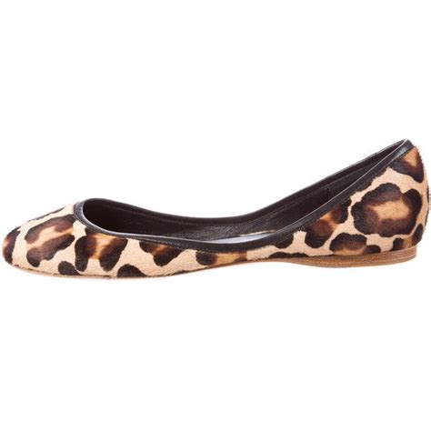 Pre Owned Céline Ponyhair Flats Animal Print Ballet Flats Leopard
