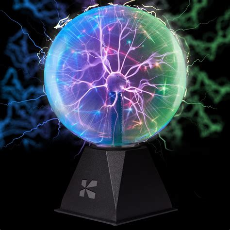 Katzco Colorful Plasma Ball 7 Inch Static Electricity In A Vacuum