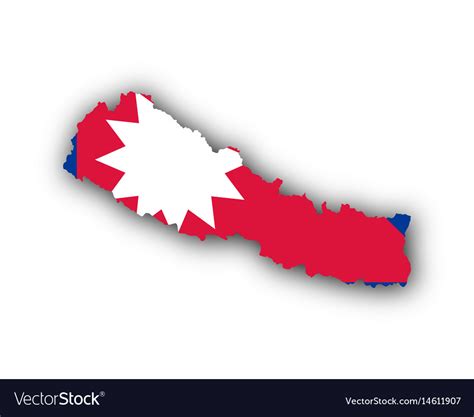 Map And Flag Nepal Royalty Free Vector Image Vectorstock
