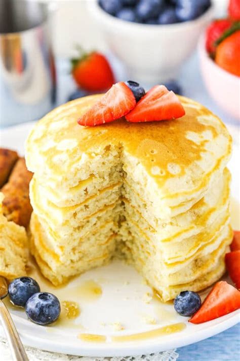 Fluffy Homemade Pancakes Recipe Life Love And Sugar
