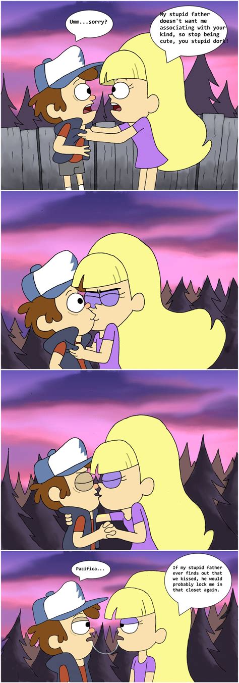 dipper and pacifica first kiss gravity falls comics dipper and pacifica gravity falls