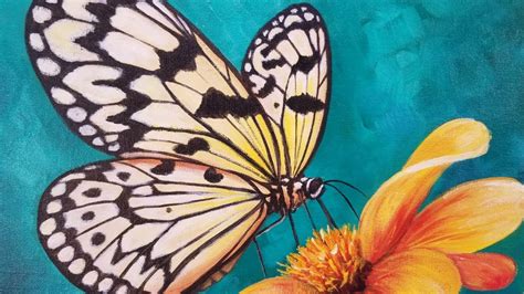 Butterfly Acrylic Painting Tutorial Livestream Youtube