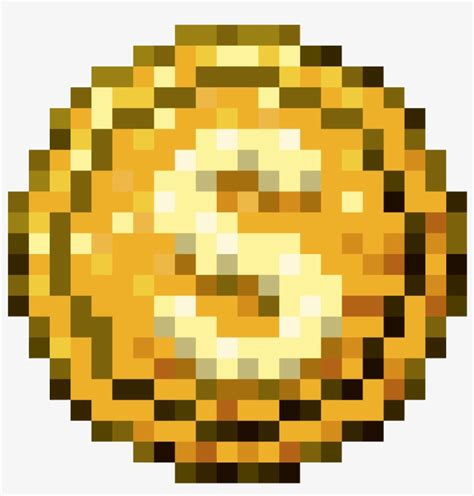 Coin Golden Goldcoin S Dollar Pixel Pixels Green Pixelated Coin Png