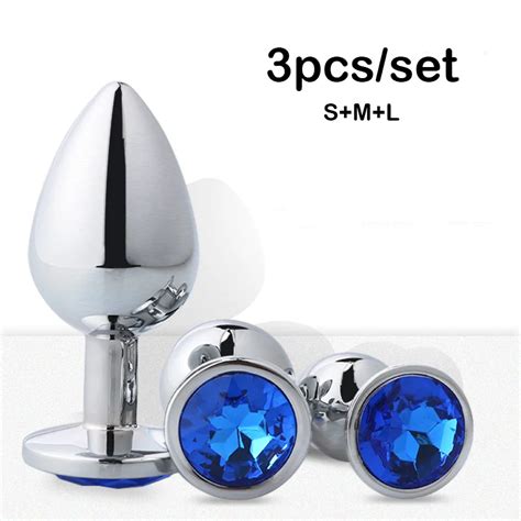 Buy 3pcsset Stainless Steel Butt Plug Dilatador Anal Plug Set Metal Butt Plug