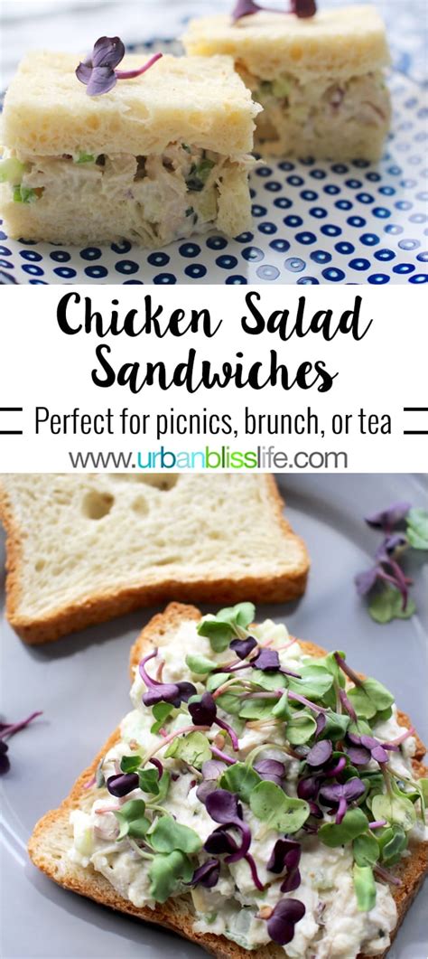 You can use chicken of any kind, as long as it's already been cooked. Classic Chicken Salad Sandwiches recipe picnic brunch tea