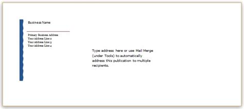 A free po box in a major uk city; 40 Editable Envelope Templates for MS Word | Word & Excel Templates