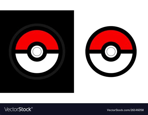 Poke Ball Icon From Pokemon Royalty Free Vector Image
