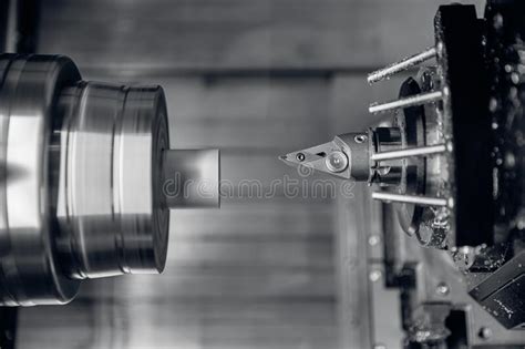 Closeup Machine Robot Cnc Turning Milling Factory Metal Industry Top