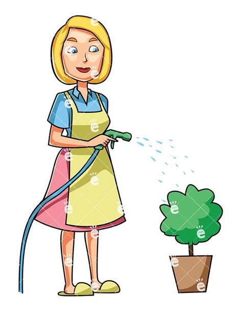 The kitchen is made up of an experienced and diverse team that understand producing great work requires good communication and great. A Woman Watering A Small Plant In A Pot | Small plants ...