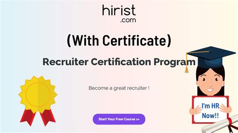 Hirist Recruiter Free Online Course With Certificate Human Resource