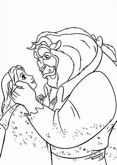 Beast Beauty Belle Coloring Story Pages