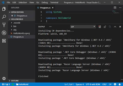 Create A Net Console Application Using Visual Studio Code Net