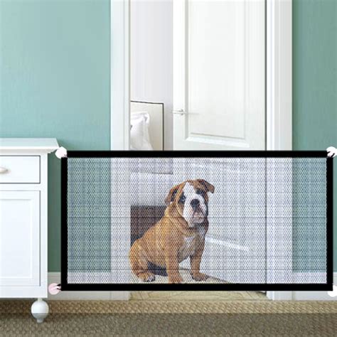Keep your dog from accessing parts of your space that are off limits, at everyday great prices! Dog Safety Gate Pet Safe Mesh Fence Portable Folding Baby ...