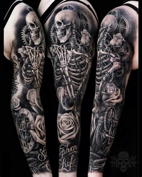 W Rter Tattoos Skull Rose Tattoos Men Tattoos Arm Sleeve Skeleton