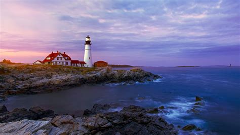 Photography Nature Clouds Sunset Lighthouse House Alone Sea