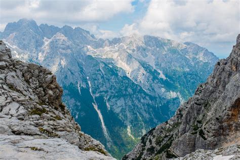 Beautiful Views Of Triglav National Park Julian Alps Slovenia Stock