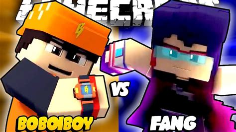 Boboiboy Galaxy Boboiboy Vs Fang Minecraft Animation Youtube