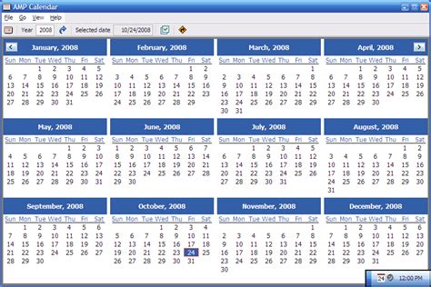Months Of The Year Calendar