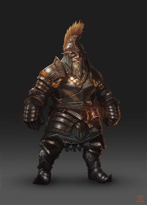 Dwarf Metal Armor Fantasy Races Fantasy Armor Medieval Fantasy
