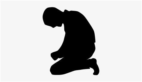Prayer Silhouette Man Silhouette Of Man Kneeling Transparent Png