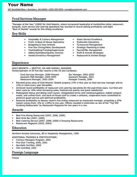 Attractive But Simple Catering Manager Resume Tricks Resume Guide