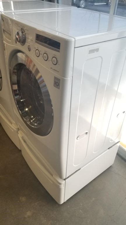 Lg True Steam Washer And Drier On Pedestals Sensor Dry Dryer And