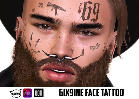 second life marketplace 6ix9ine face tattoo